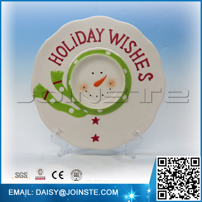 Holiday Snowman wishes christmas butter dish