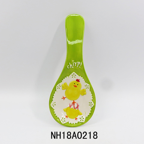 Chick Spoon Rest, Hand Painted Ceramic,Custom accept