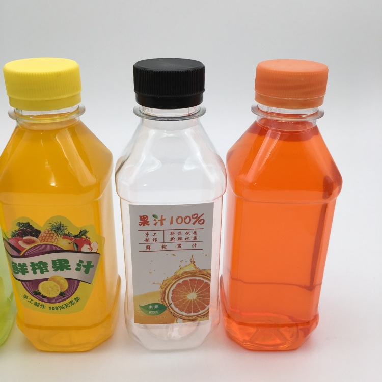  Disposable Plastic Juice Bottles-8 Oz with Lids