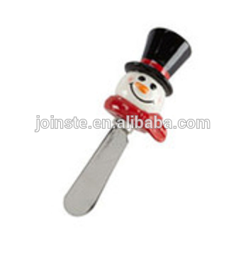 Custom mini ceramic Christmas snowman bread and butter knife high quality