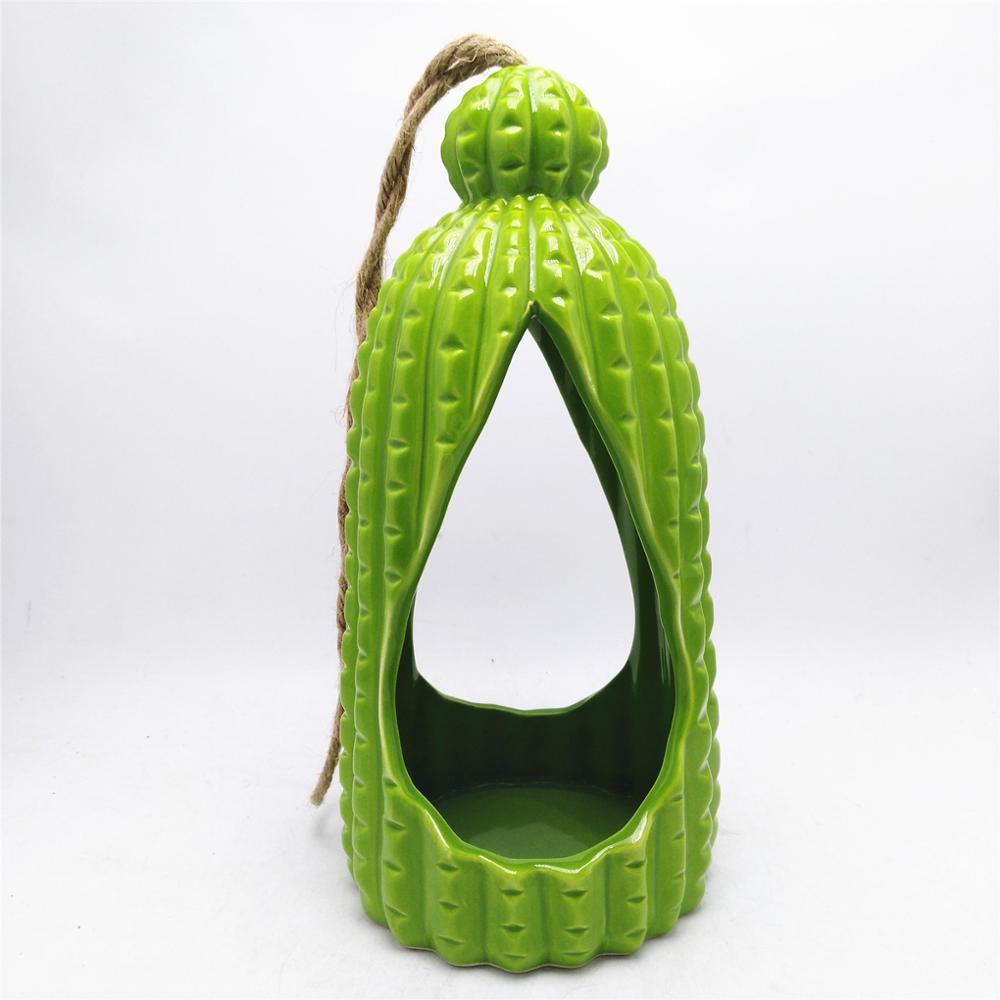 Cactus shape succulent pots , mini home decor hanging ceramic flower pots,succulent container