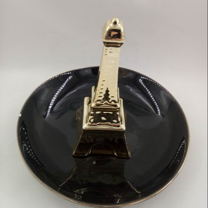 Eiffel Tower Ceramic Ring Dish, Trinket Dish, Custom accept