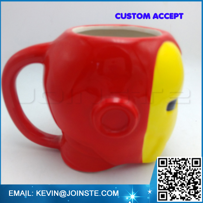 Designs Sculpted Ceramic Mug in Shape of Retro Iron Man, BPA-free, Comics Collectible