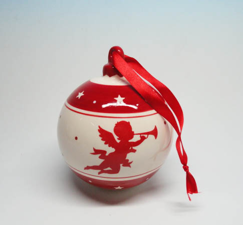 Hand painted Christmas ball ornaments ceramic Christmas party decorations wholesale