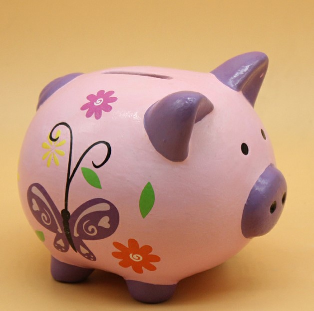 customized new design pig shaped piggy bank coin bank hand painted ceramic money bank