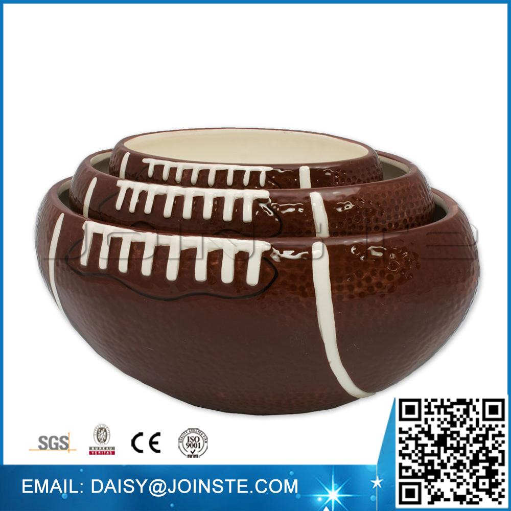 ceramic football bowl,ceramic soup bowl,ceramic popcorn bowl