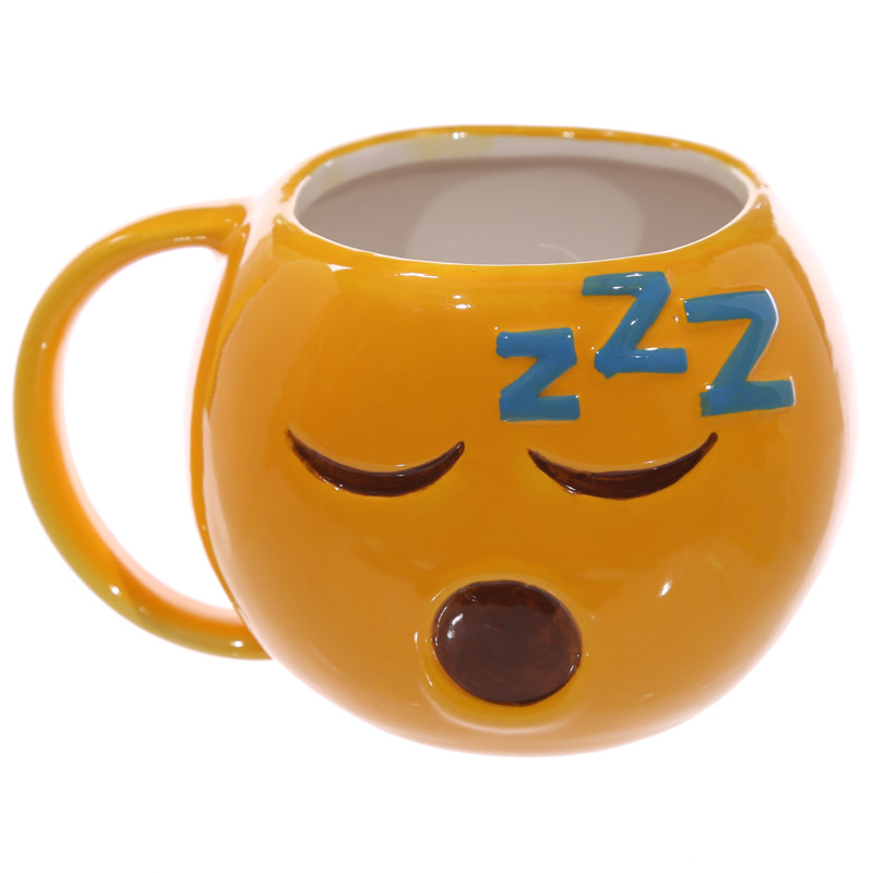 Ceramic emoji mugs,ceramic funny face mugs,custom emoji cup with handgrip