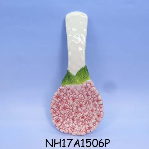 Pincushion Hydrangea shape Ceramic Spoon Rest