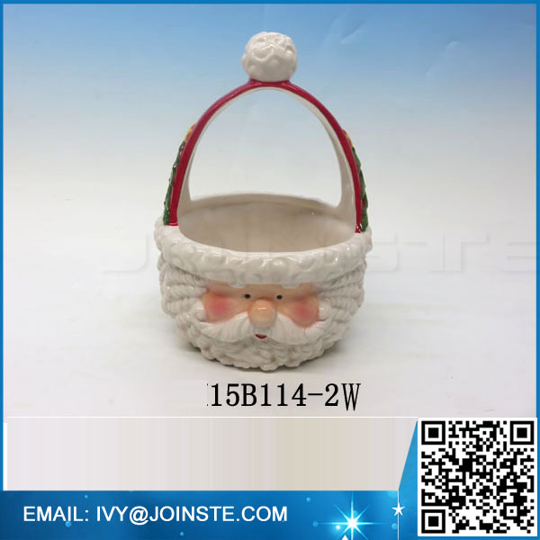 ceramic bread basket wholesale candy dish for Christmas