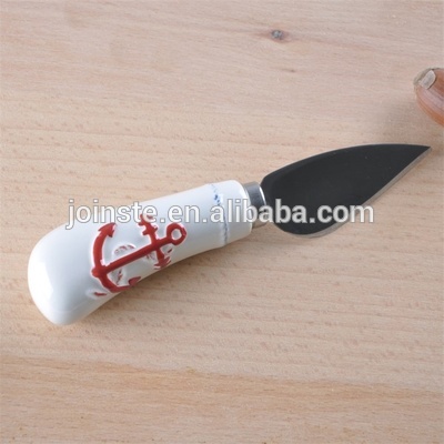 Custom ceramic white color modern butter knife mini bread knife