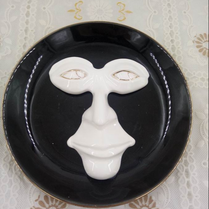 Weird Face nose Ceramic Ring Dish, Trinket Dish, Custom accept