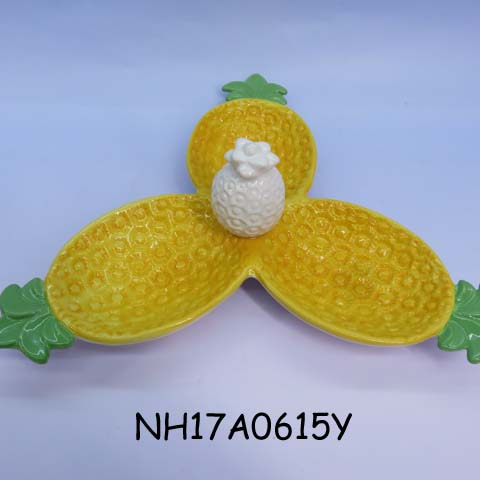 Ceramic Pineapple shape salad plate,side plates