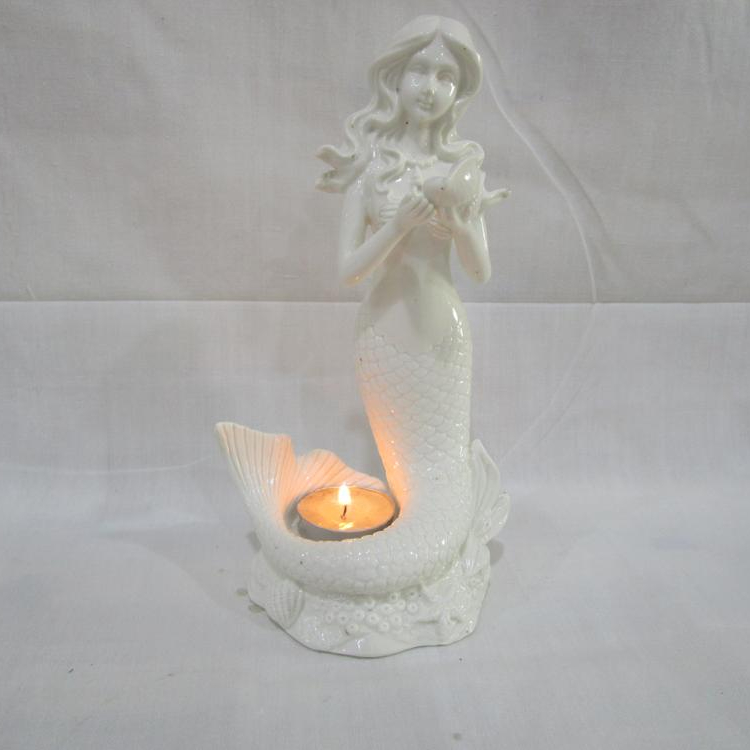 Mermaid Tea Light Candle Holder, Custom ceramic Candle holder