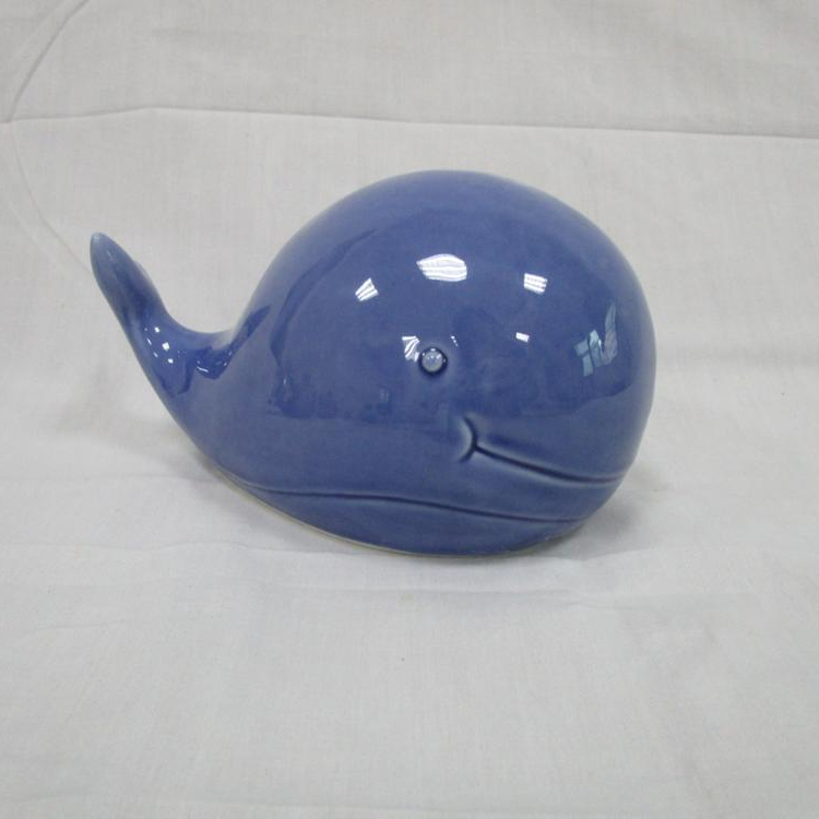 Child to Cherish Ceramic Whale Piggy Bank for Boys, Blue