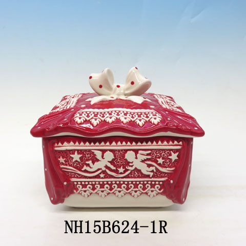 Ceramic Christmas Bread Box