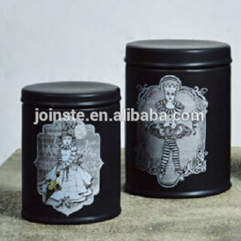 Customized black figure painting cookie candy jar ceramic storage