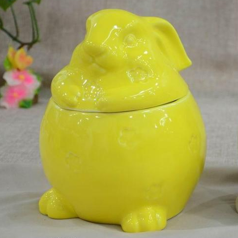 Bunny Shape Ceramic Cookie Jar, Candy Jar