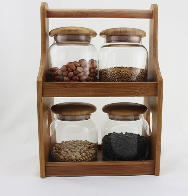 Wooden Bamboo spice shelf,spice rack shelf