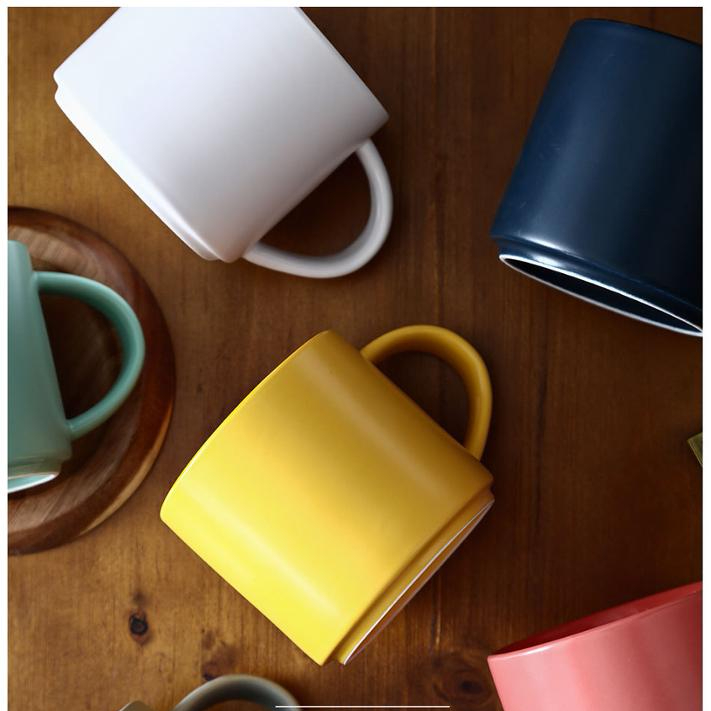 Customized colorful ceramic mug cup with handle