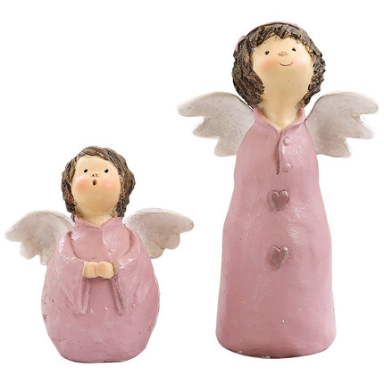 Custom angel girl ceramic figurine ceramic statue two sizes