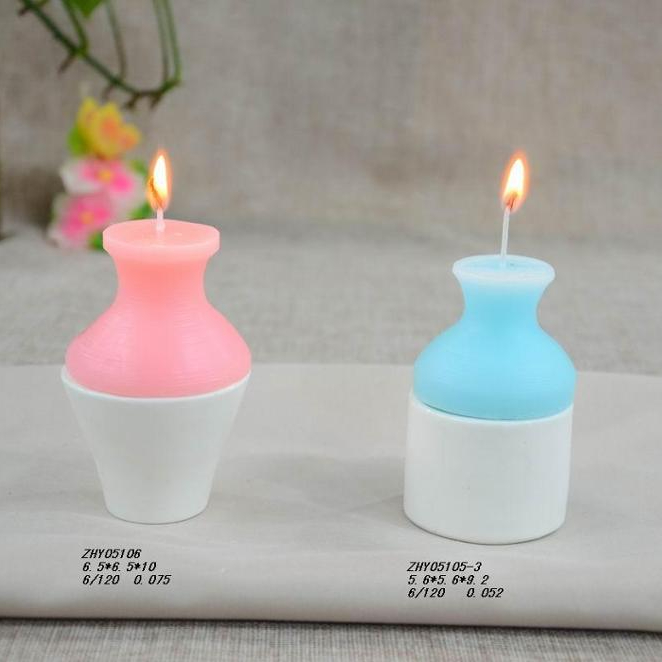 Modern Vase Tealight Candles on Ceramic cup