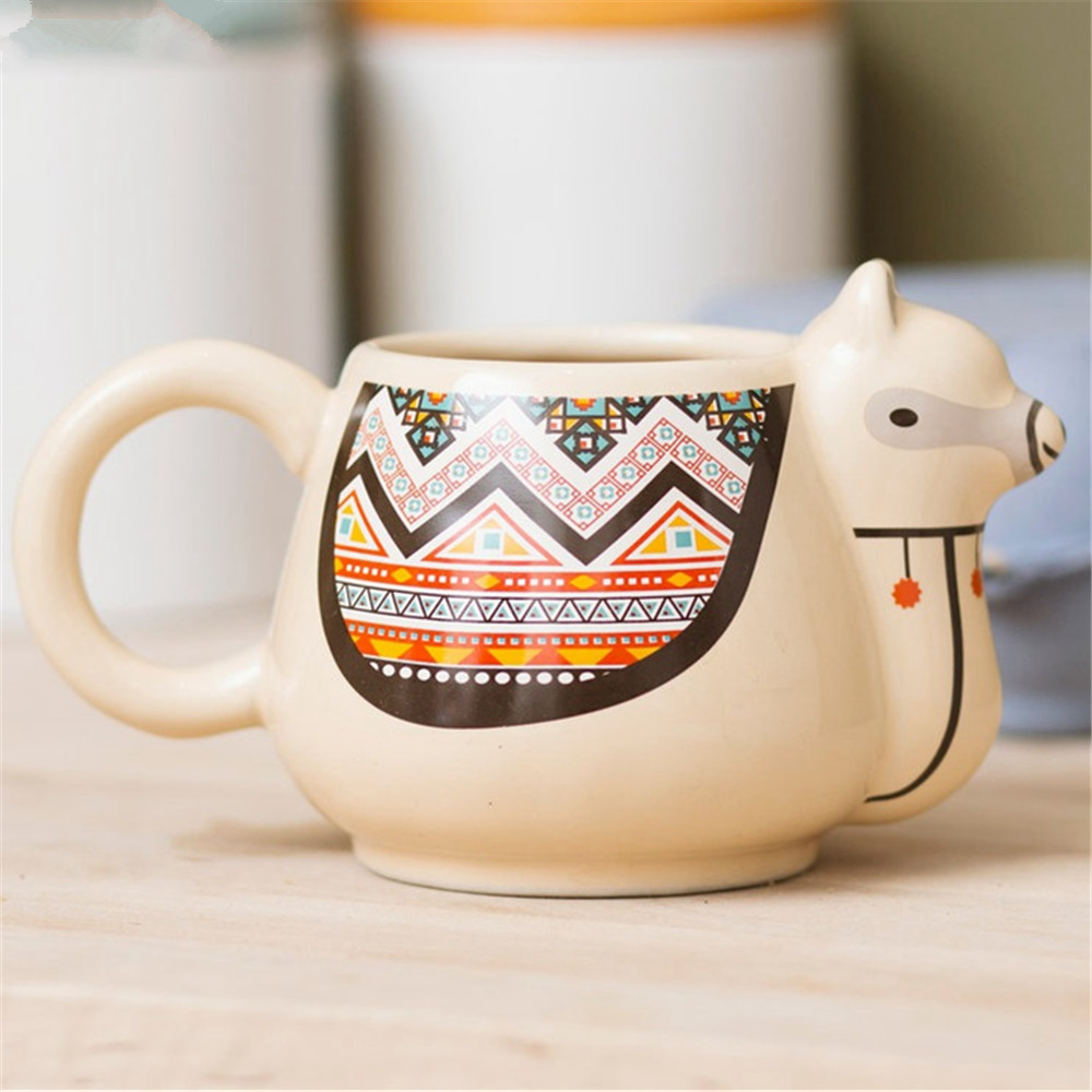 ceramic   llama mug cute novelty 3d  llama coffee mug   12 oz  coffee mug gift mug for kids