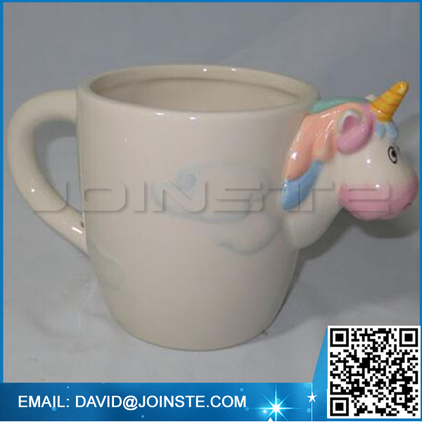 Ceramic 3D Unicorn Mug Cute Ceramic Unicorn-shaped Mug