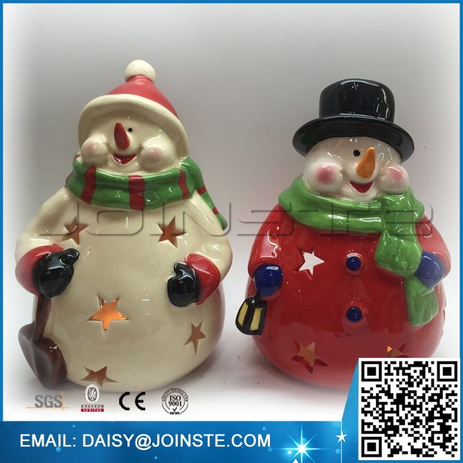 led christmas snow lantern