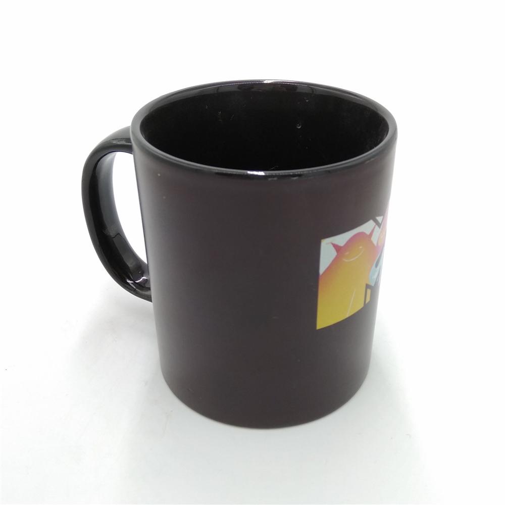 Custom Black AAA  food grade  glazed  porcelain  coffee mug decal coffee mug