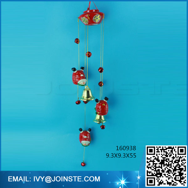 Santa hanging wind chimes decoration ceramic wind chimes spiral wind chimes