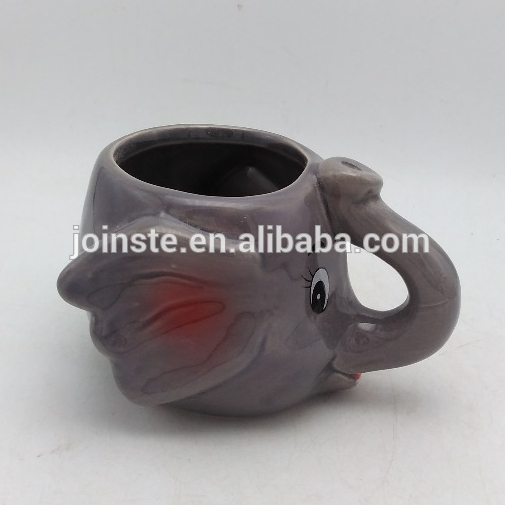 Mini elephant shaped ceramic mug with handle