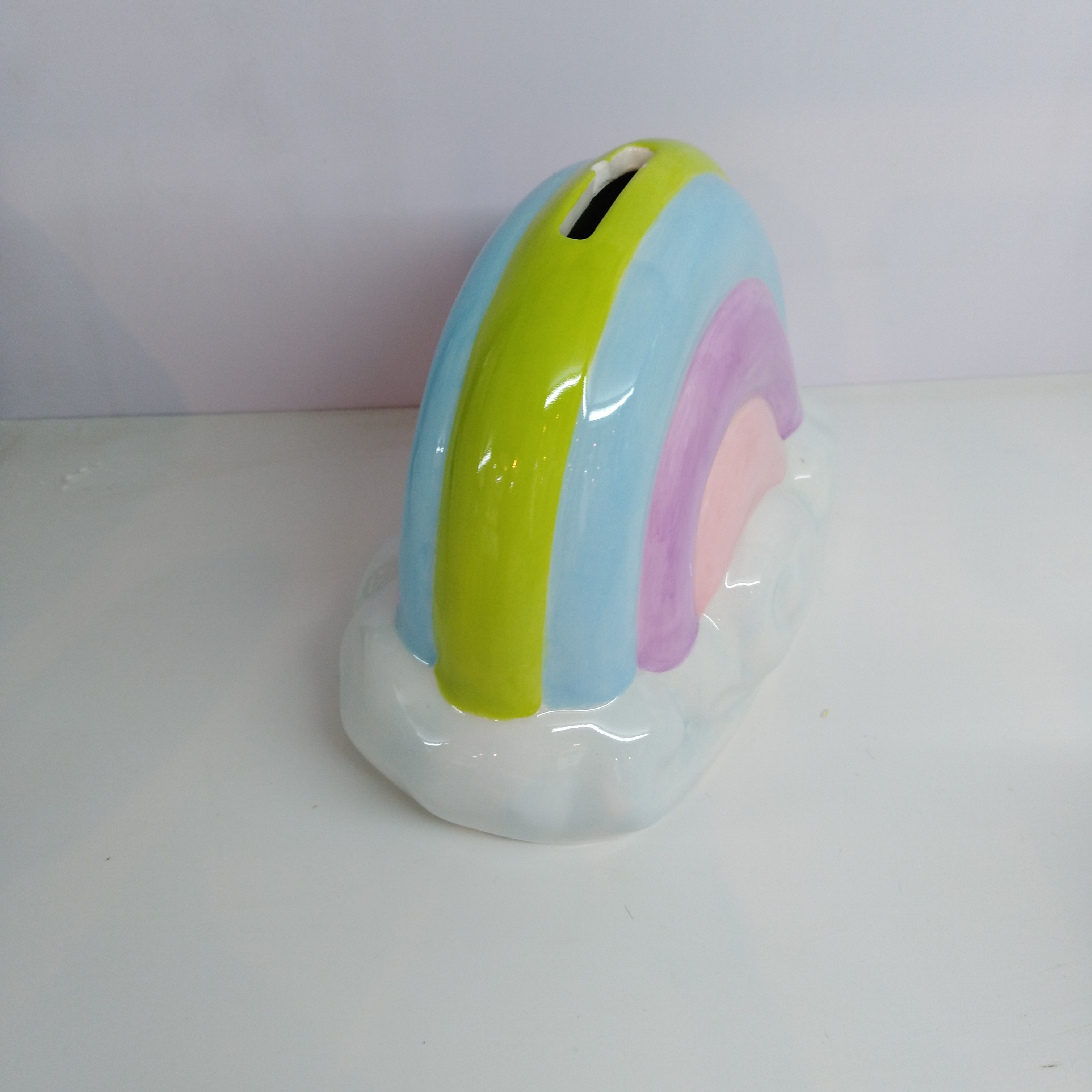 Ceramic Rainbow Money Bank,Multicolor