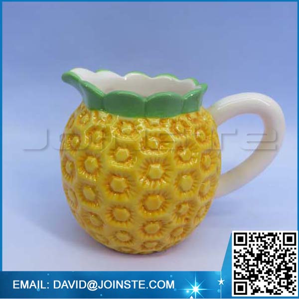 Custom hot sale pineapple design ceramic kettle