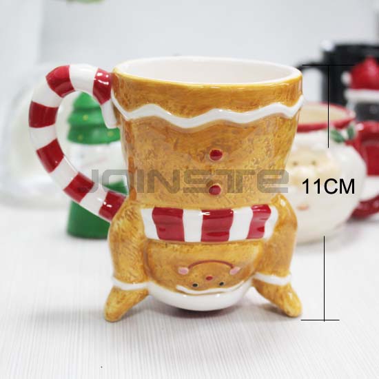 ginger man porcelain ceramic coffee cup custom cup chriastmas decor