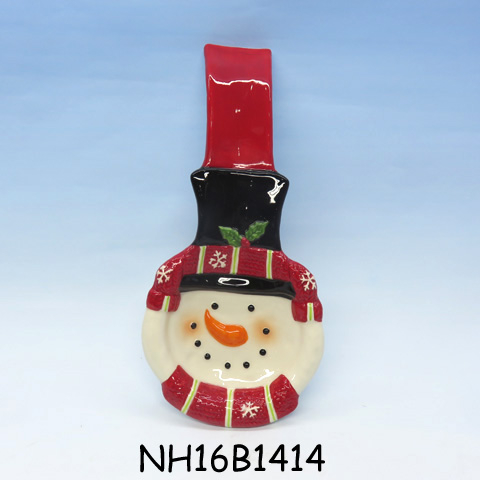 Ceramic Snowman Christmas/Holiday Spoon Rest