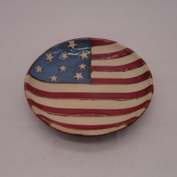 American flag Ceramic Plate and Dish, Custom Accept