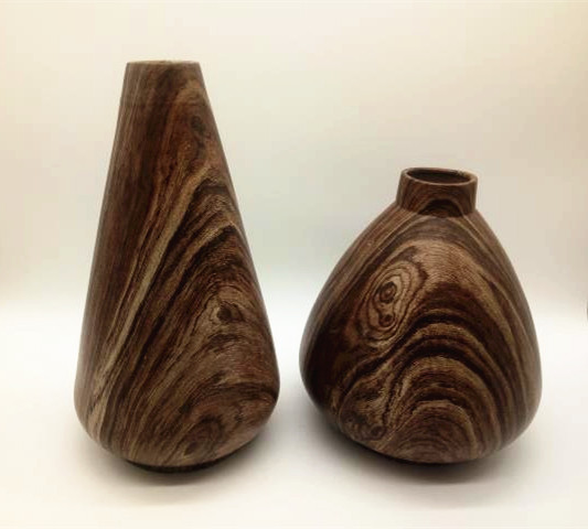 Ceramic wooden grain vase,wooden texture flower vases