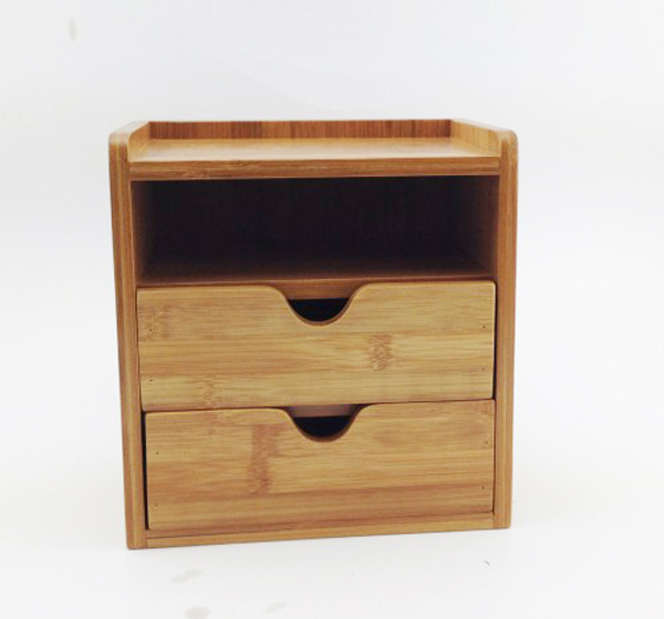 Desktop Shelf, Bamboo Drawer Desktop Storage Box Living Room Desktop Storage Rack