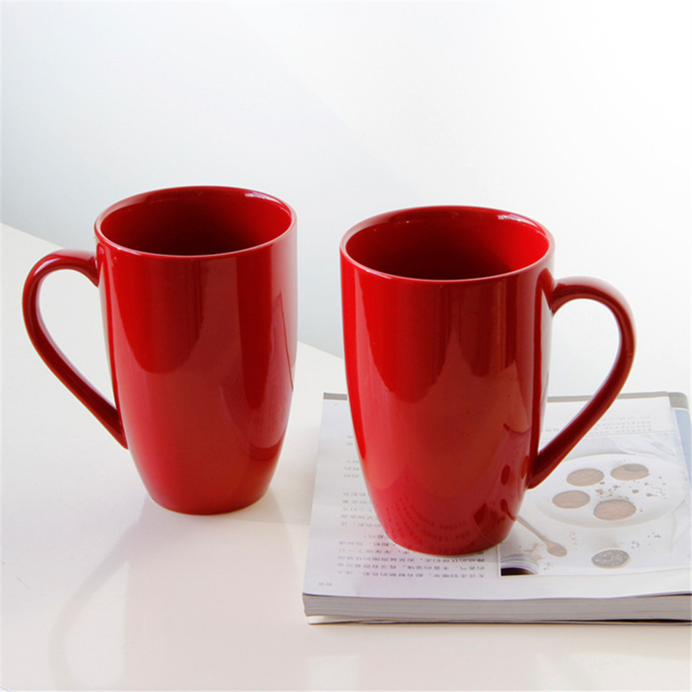 Custom glazed  coffee mug  ceramic red color  glazed  mug coffee mug