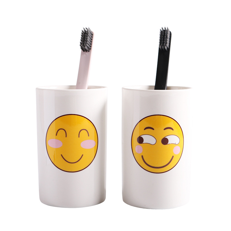 Custom ceramic emoji rinsing mug, emoji tooth mug