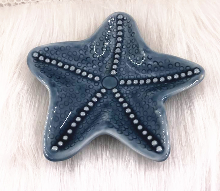 Ceramic sea star shaped dishes ,sea star decoration plate for snack