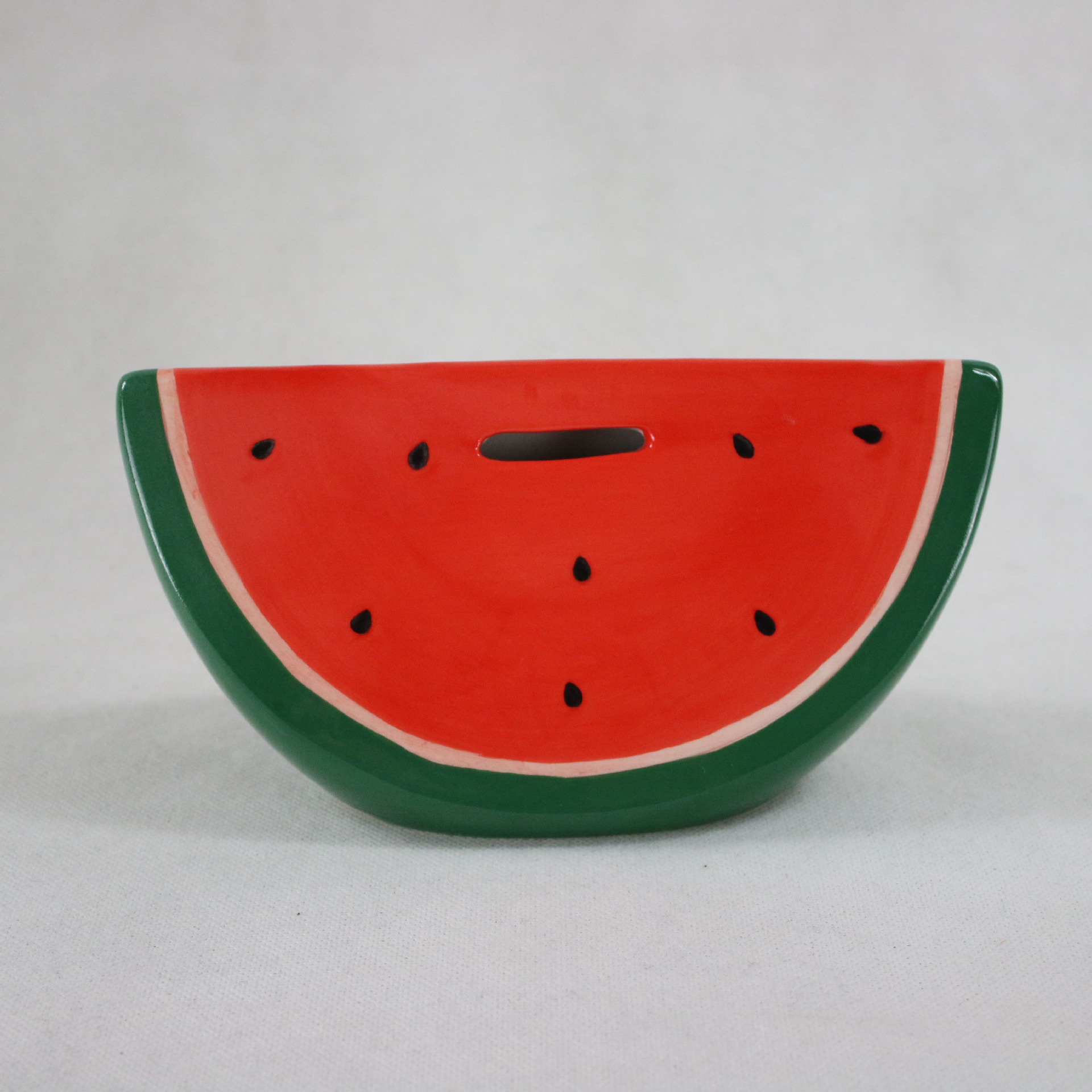 CERAMIC PIGGY BANK-SLICED WATER MELON