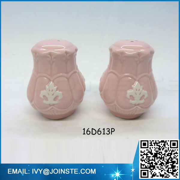 Custom ceramic salt pepper shaker spice jar