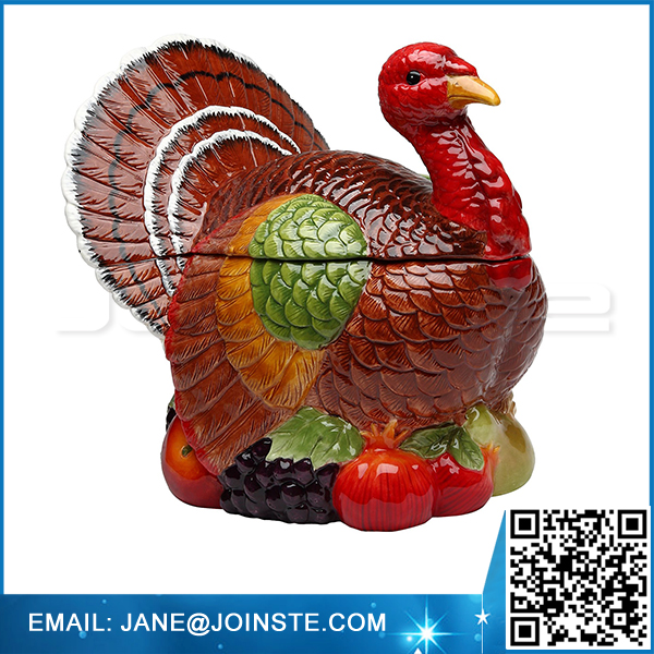 Gifts Turkey Design Ceramic Cookie Jar