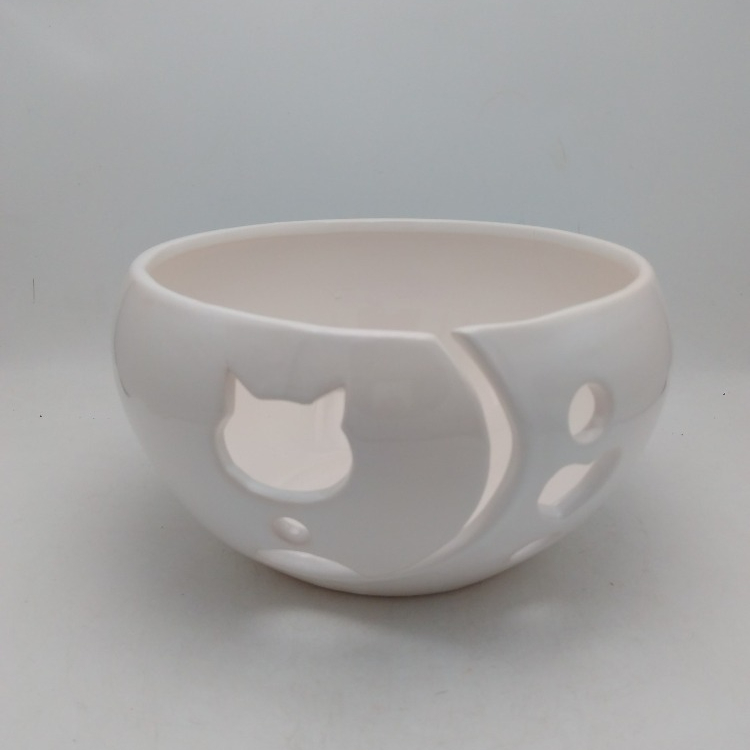 Knitty Cats Yarn Bowl,Black Cat Knitting Yarn Bowl