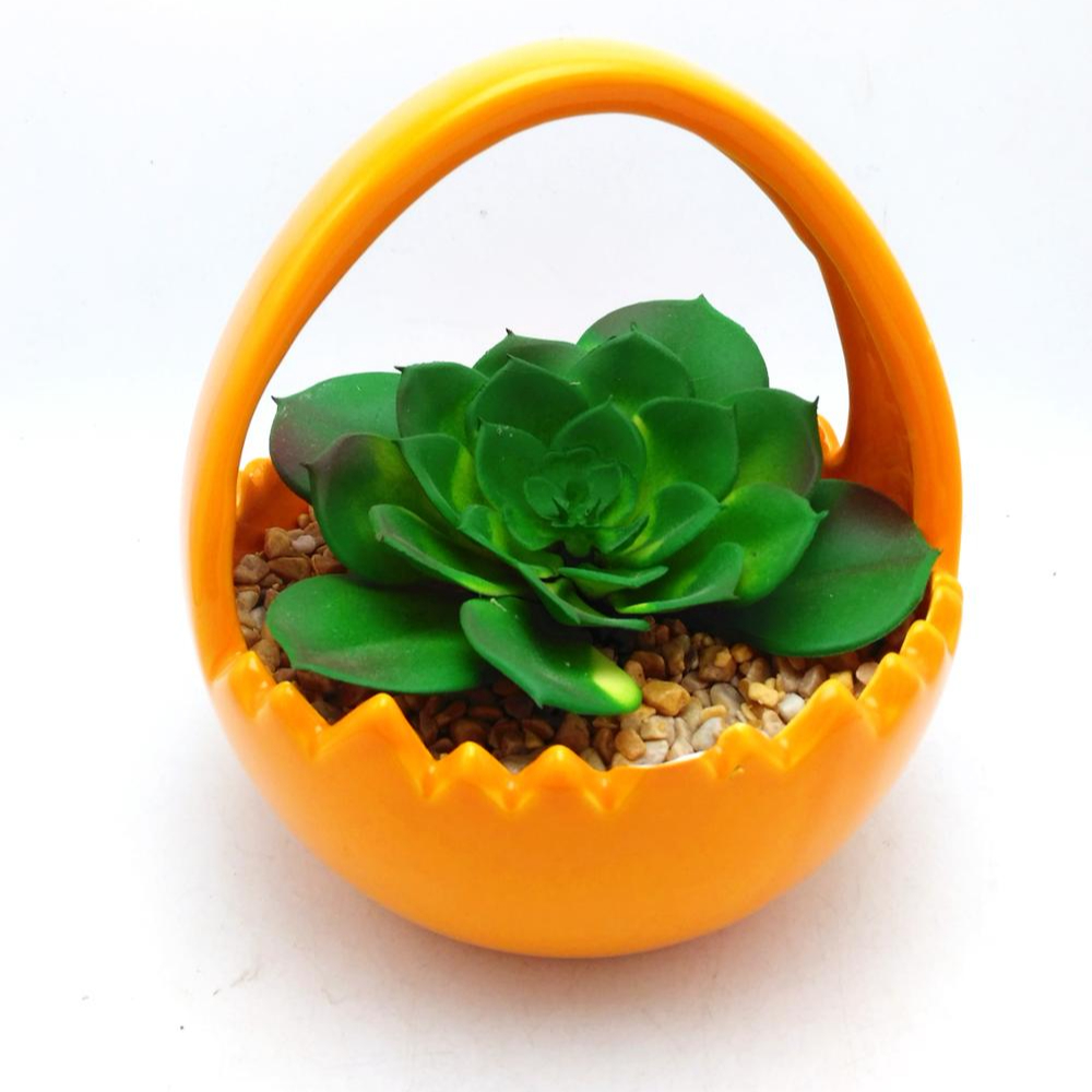 Cute small table top ceramic flower basket