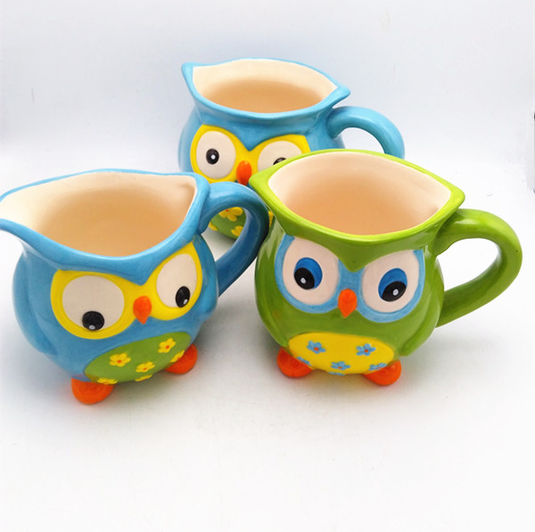 Ceramic customized dolomite owl mugs