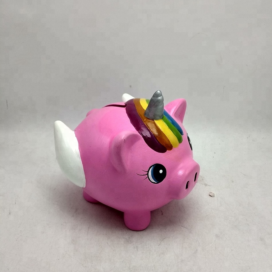 Unicorn ceramic children piggy banks,ceramic pig piggy bank,pig money box