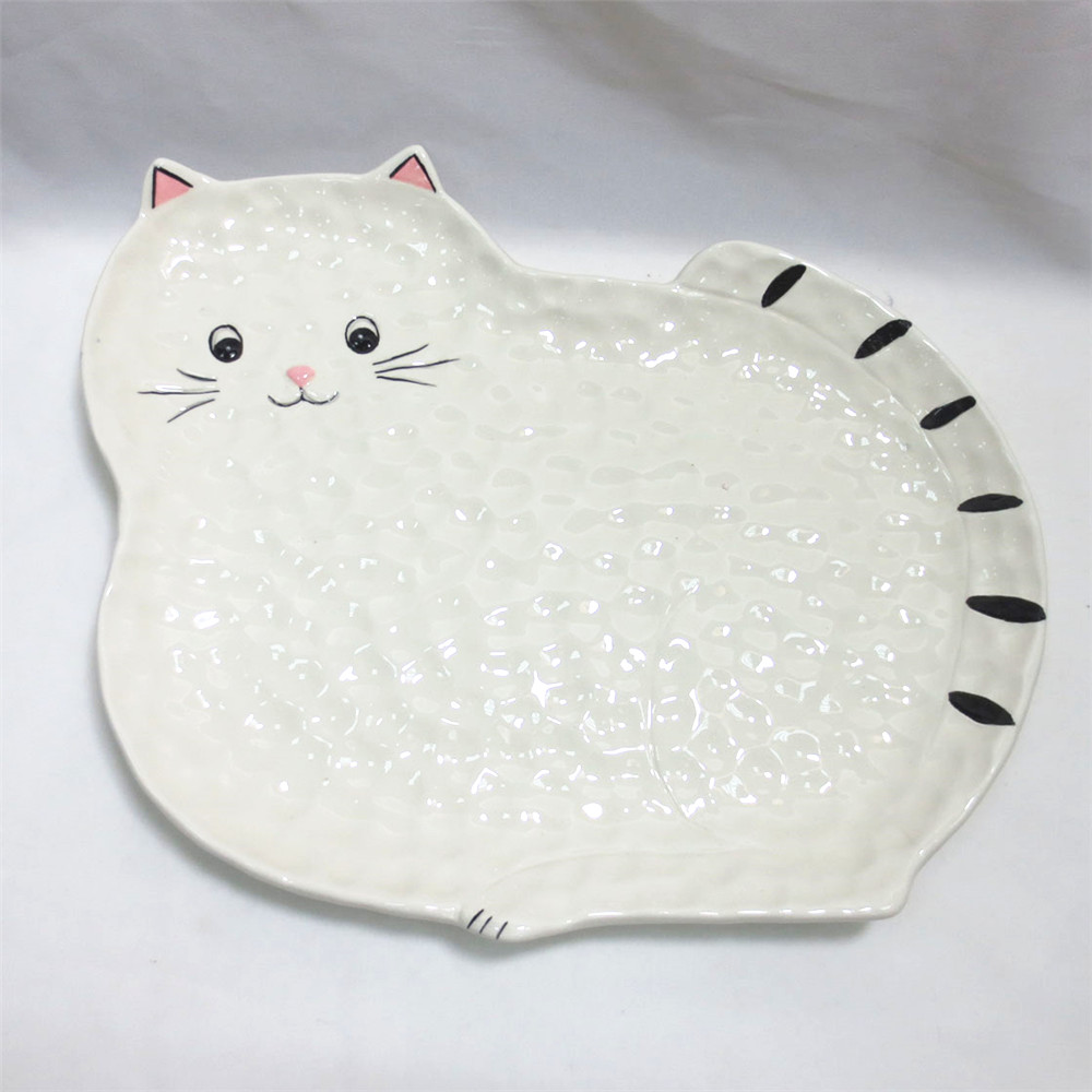 New design  ceramic  cat   shape serving platter  large  ceramic dinner plates