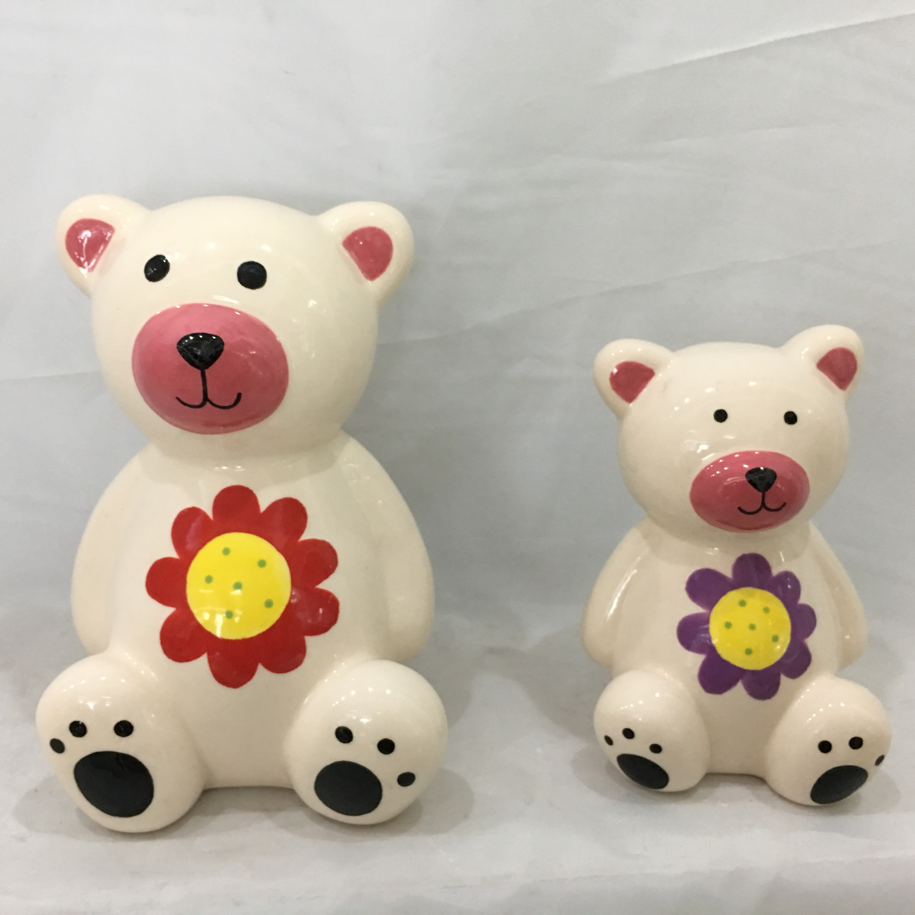 2019 Bear shape ceramic coin bank cute animal design money bank